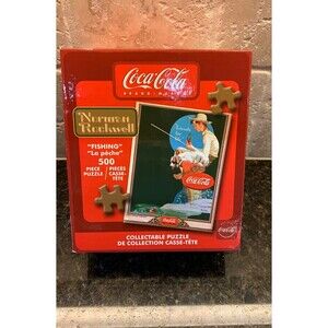 Vintage/Rare Norman Rockwell Coca-Cola “Fishing” Puzzle - Sealed Box